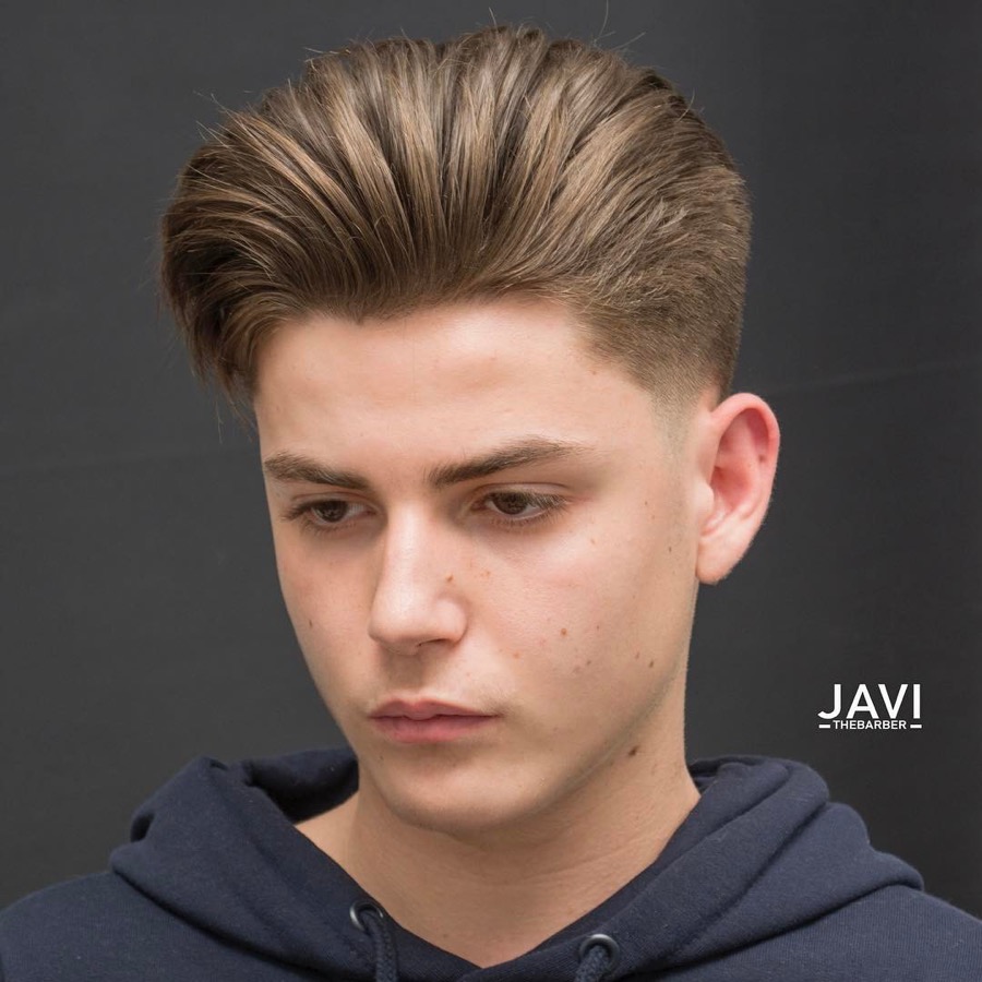 Pompadour haircut with flow