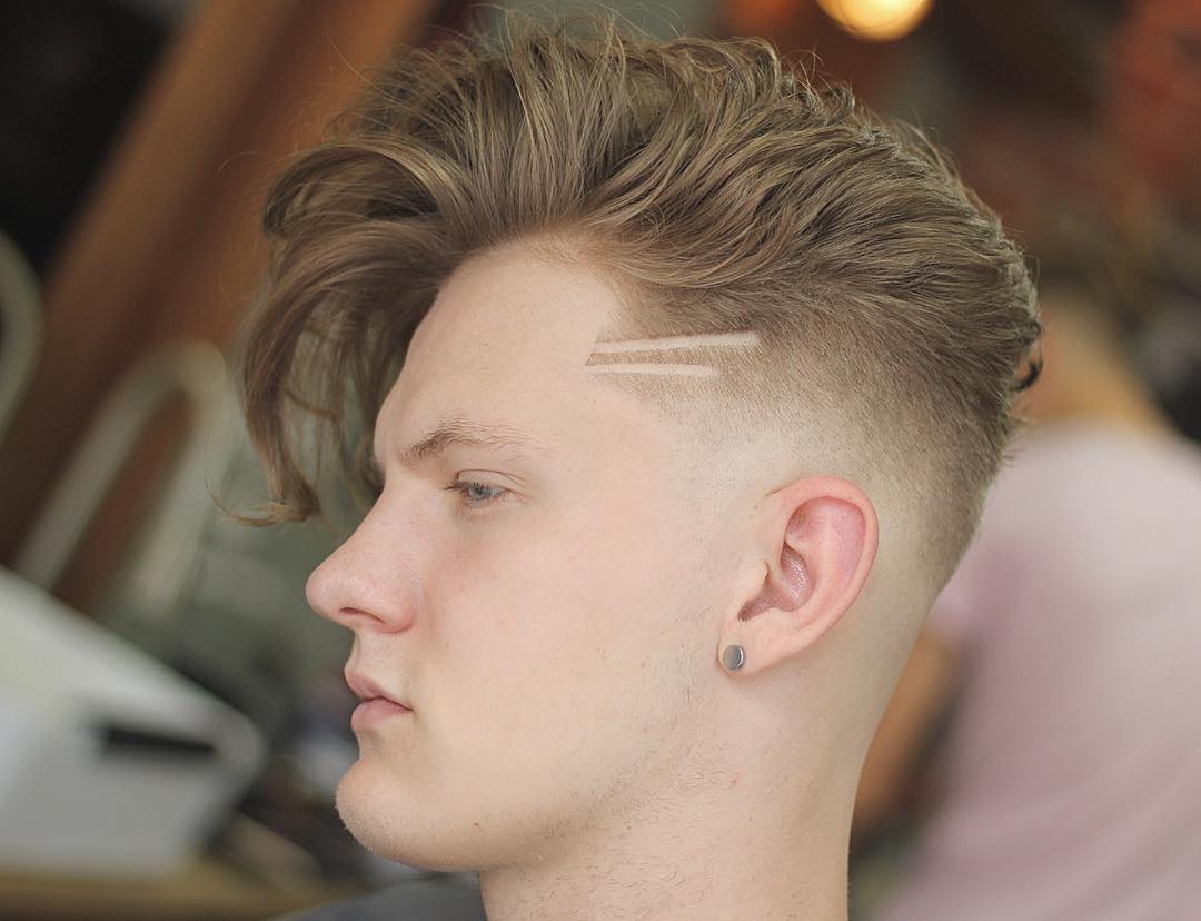 Stylish haircuts for men long fringe and bald fade