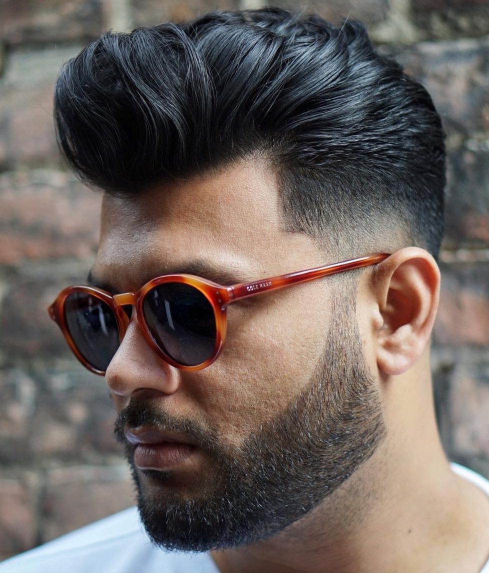 Modern pompadour hairstyle