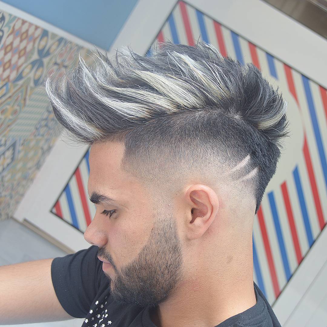 Spiky mens undercut hairstyle