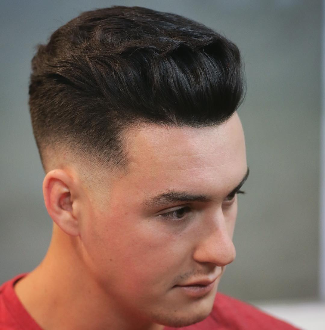 Short Men's Pompadour Hairstyle