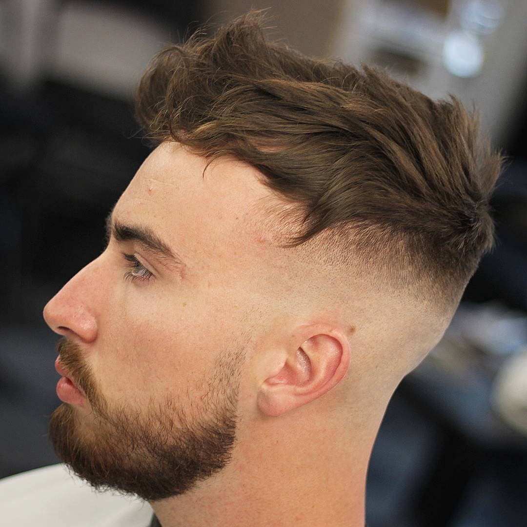 odyzzeuz bald fade haircut messy long hair and fringe on top