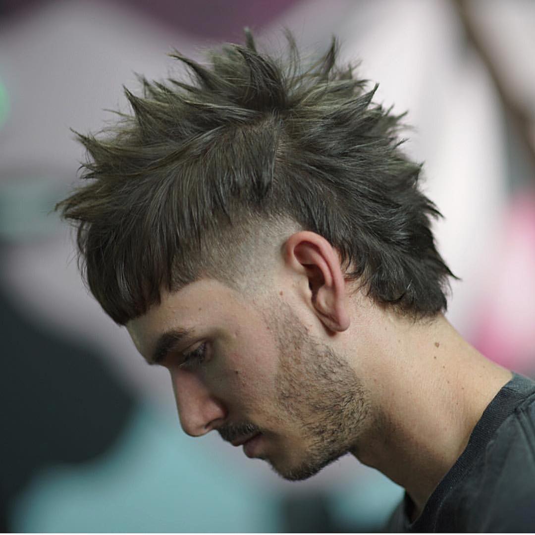 titan_barber spiky mohawk crop haircut