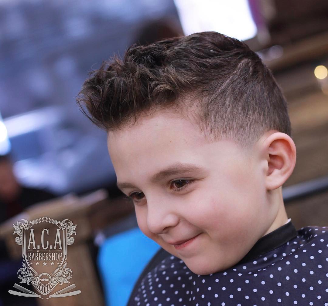 Fade haircut for boys with fine hair