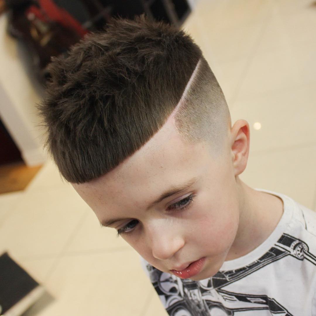 Textured crop boys haircut high fade