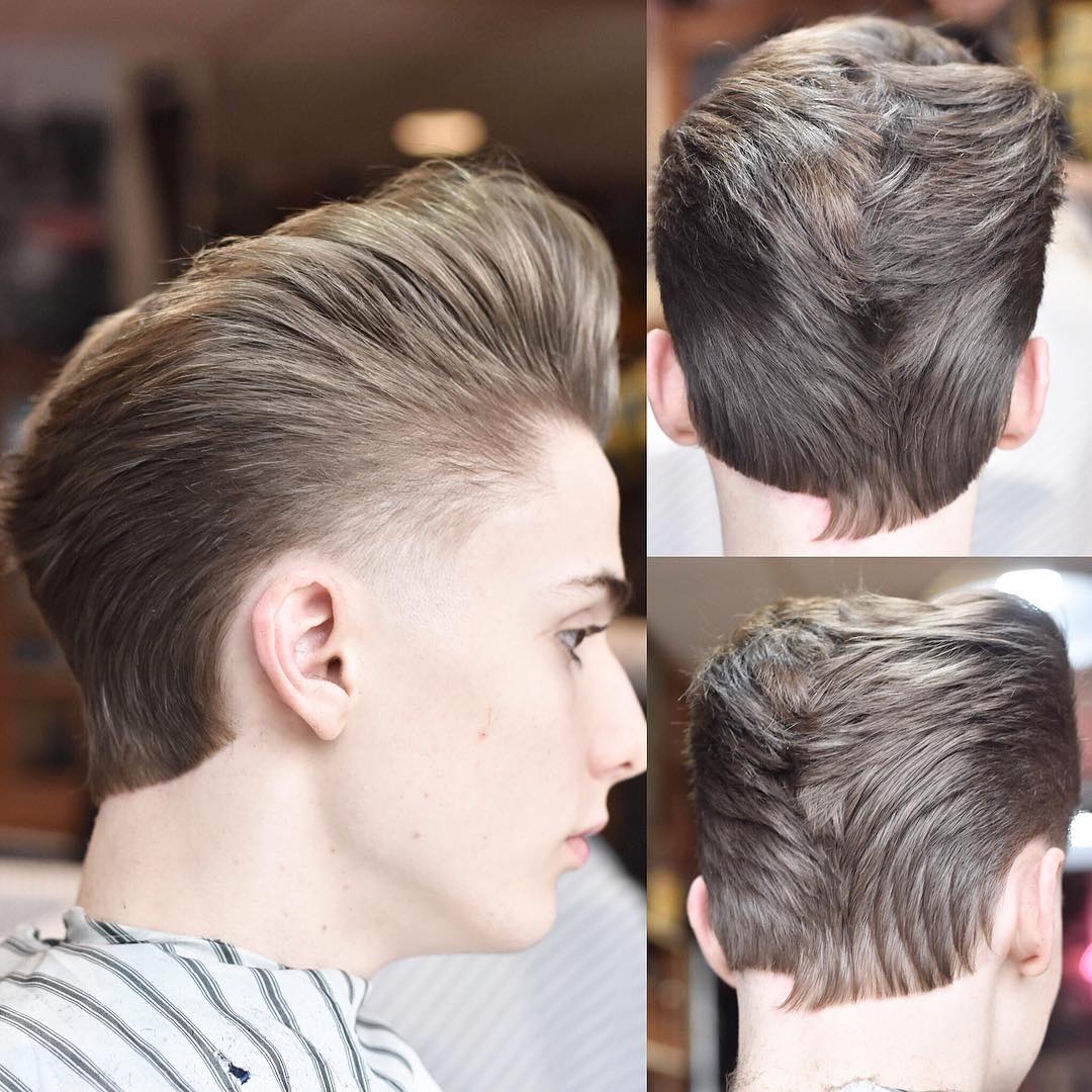 Taper Haircut Pompadour Hairstyle