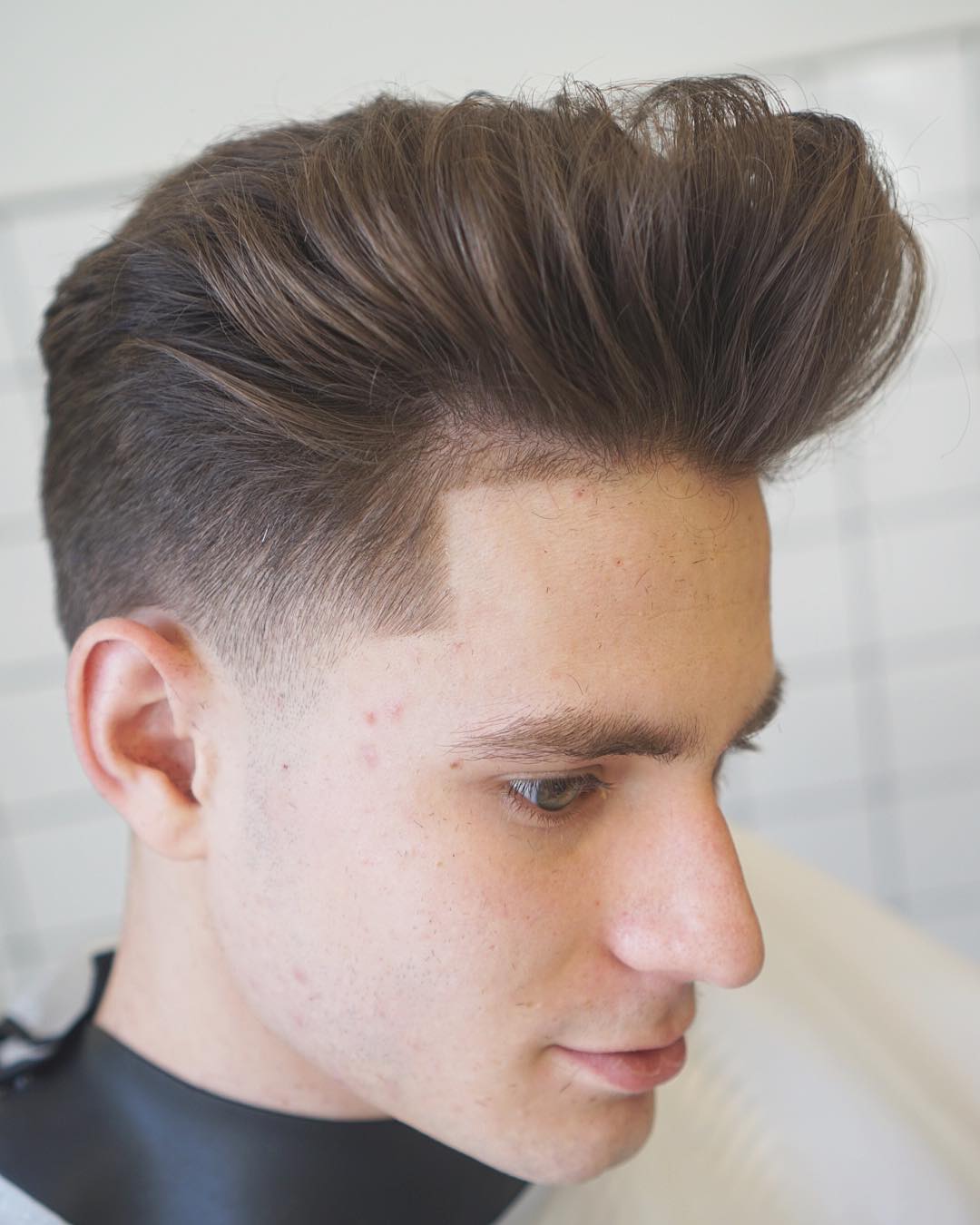 Long hair pompadour