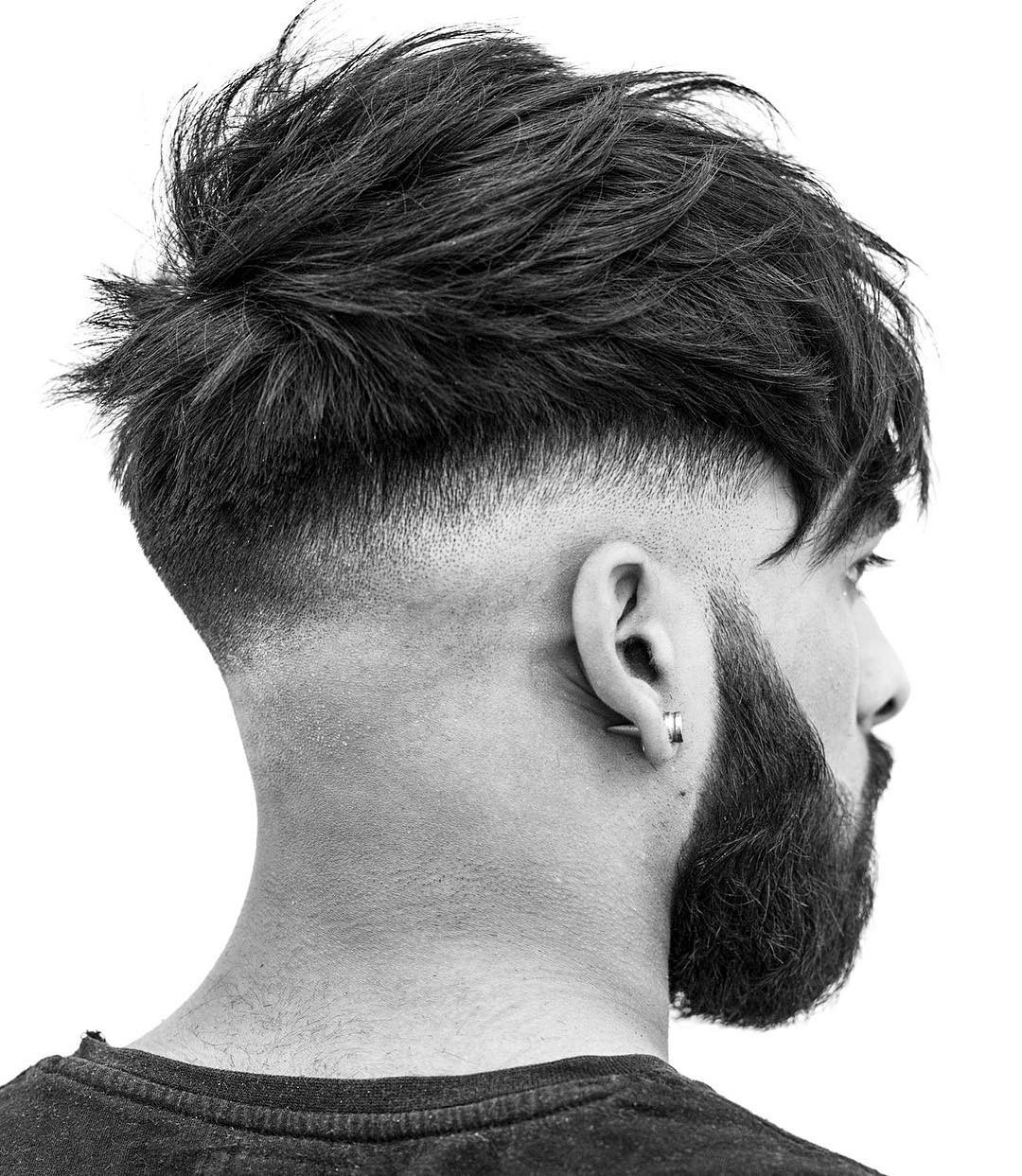 r.braid low bald fade messy textured mens haircut