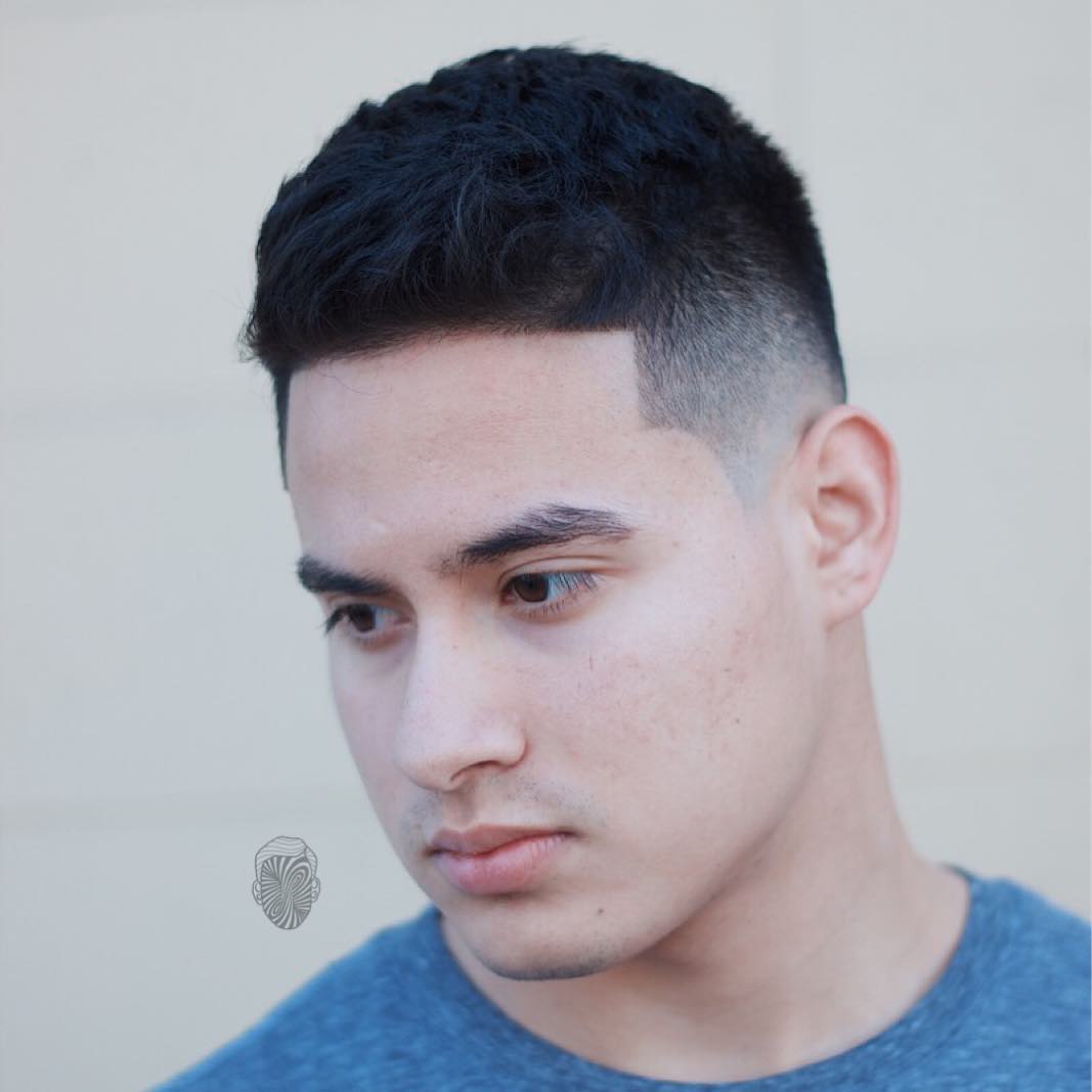 Mid drop fade haircut for thick hair