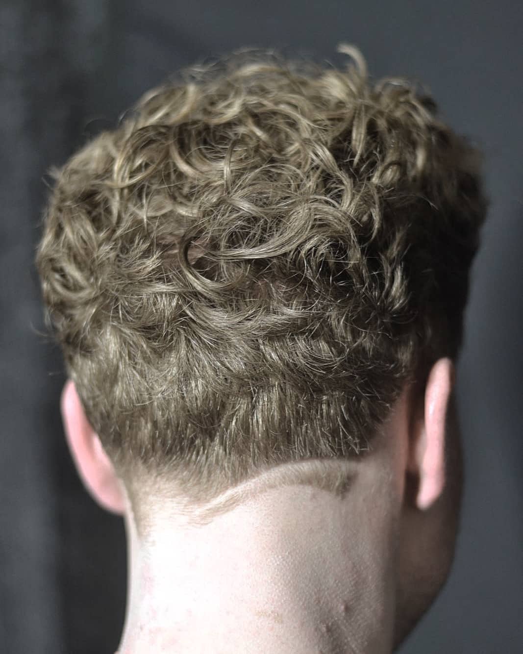 Curly Hair + Neckline Wave Hair Design