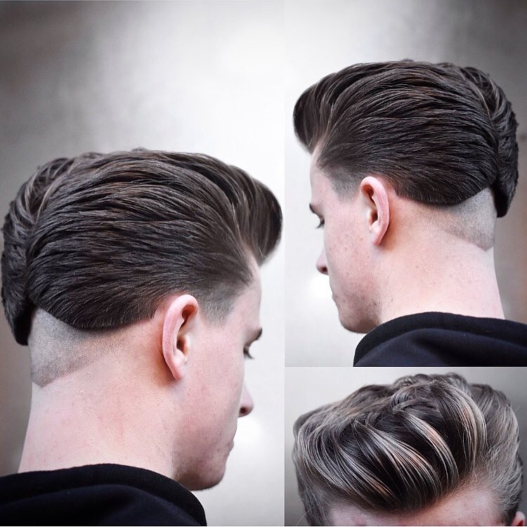 Diseño de cabello con escote para hombres.