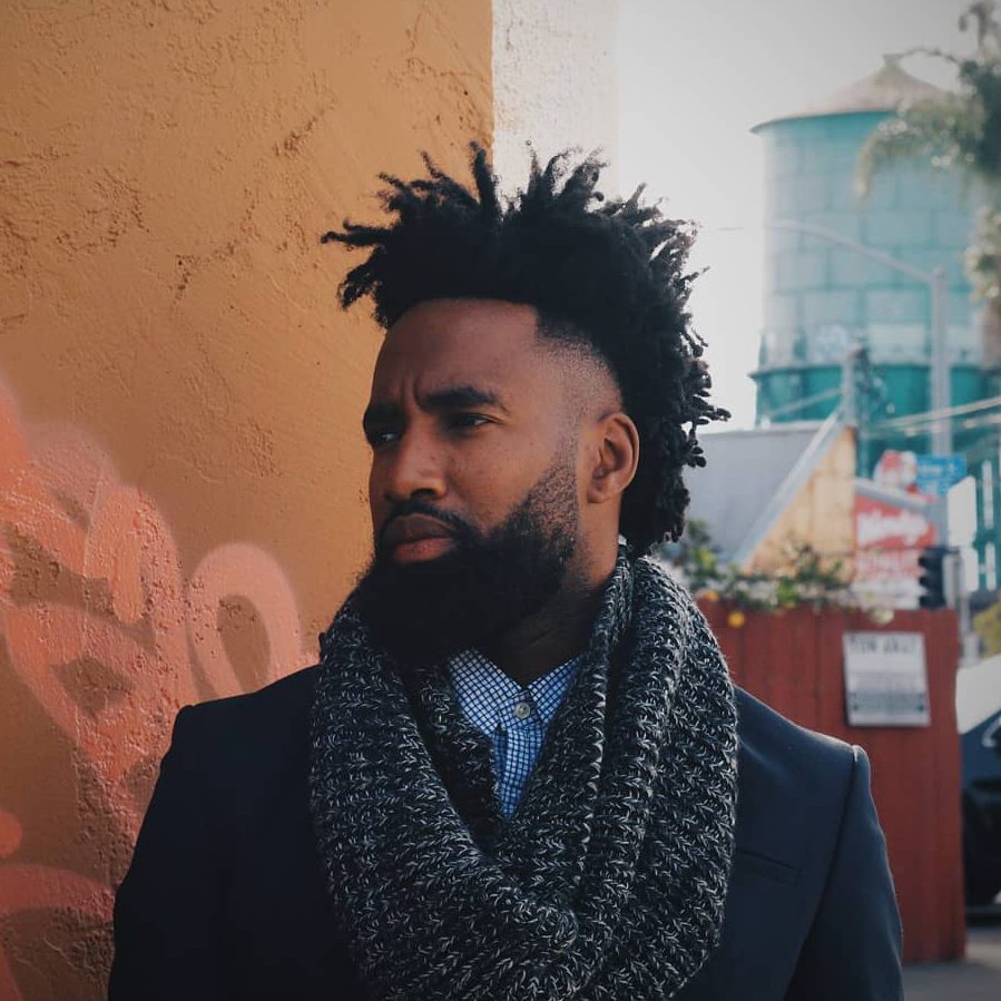 Dreadlocks + Temple Fade Haircut For Black Men