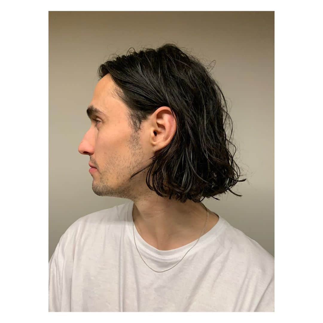 Image of Long blunt haircut for men