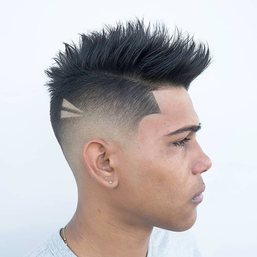 barberobengie spiky modern fohawk haircut for men