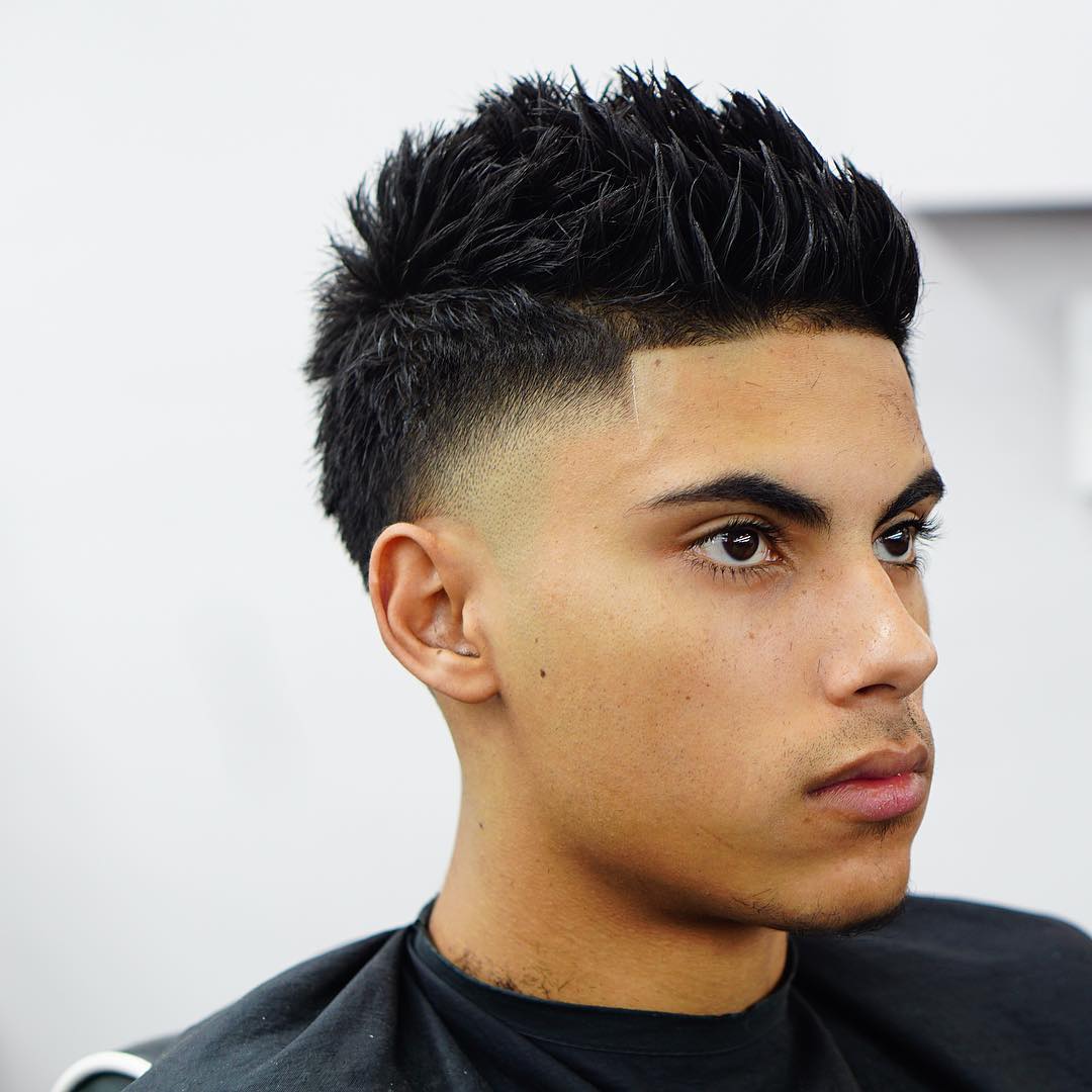 criztofferson cool short spiky haircut temple fade