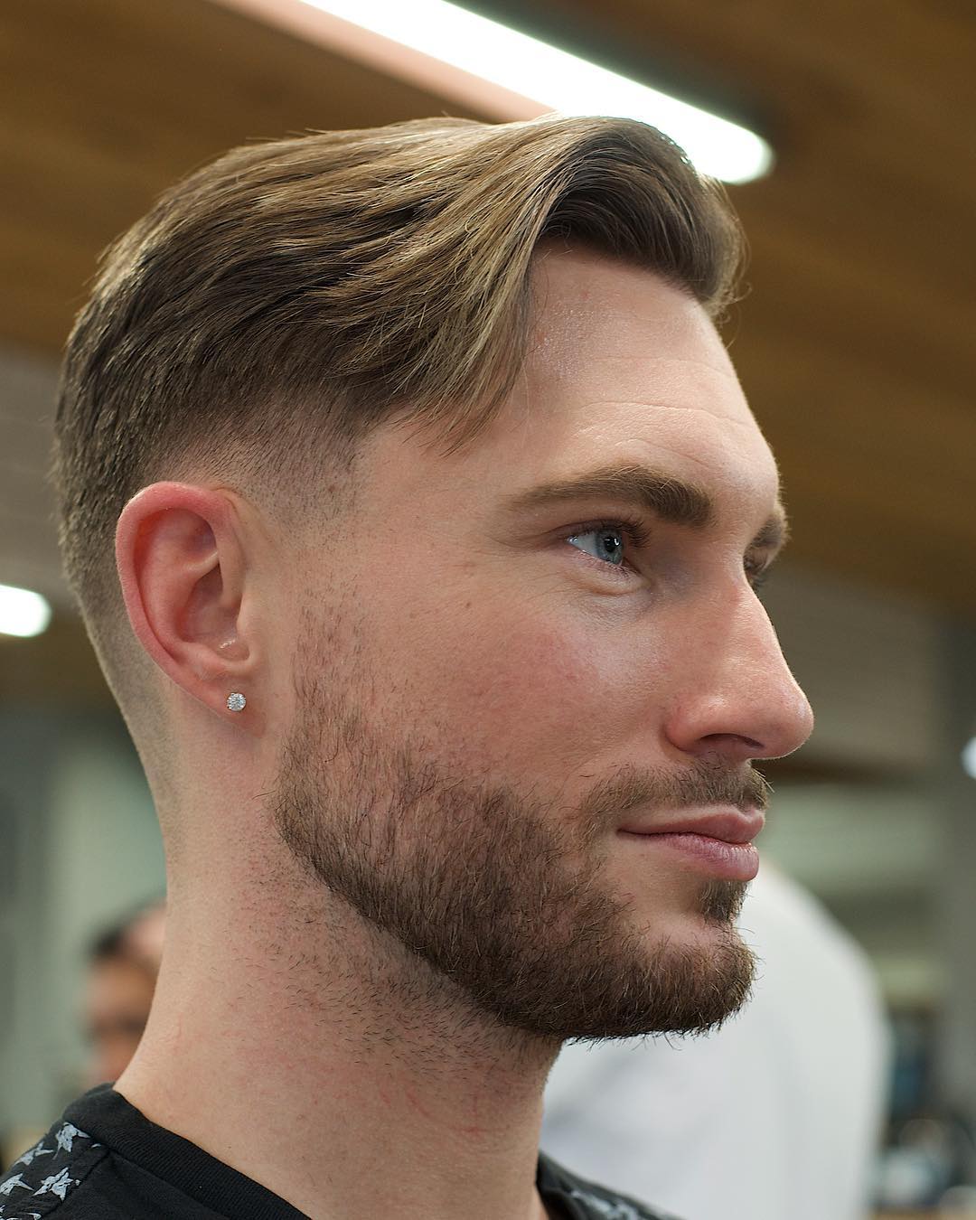 electricbarbering medium length mens haircut