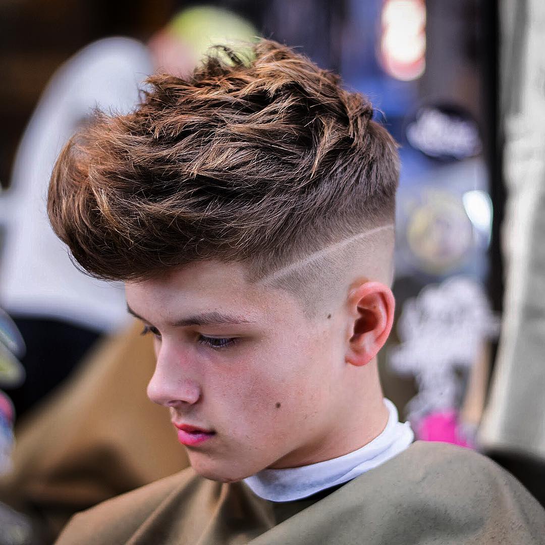 jarredsbarbers spiky texture pomp quiff