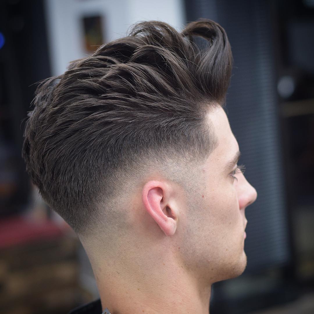 mikes_custom_kuts low fade messy pompadour long fringe