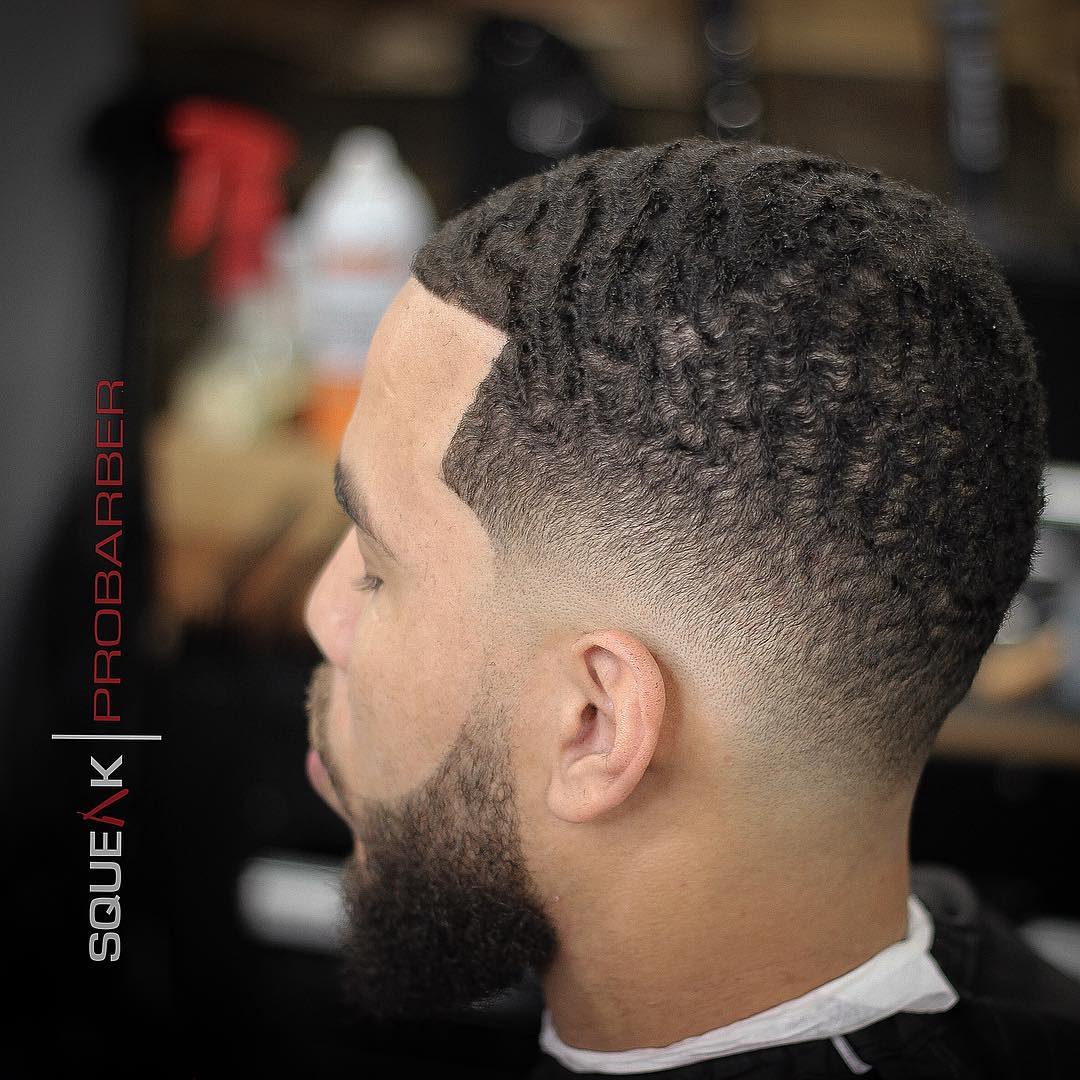 squeakprobarber clean drop fade and waves mens haircut