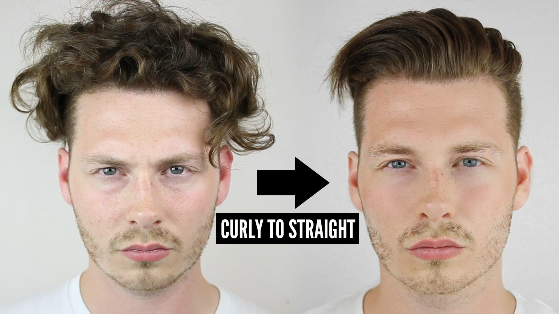 how to straighten hair men