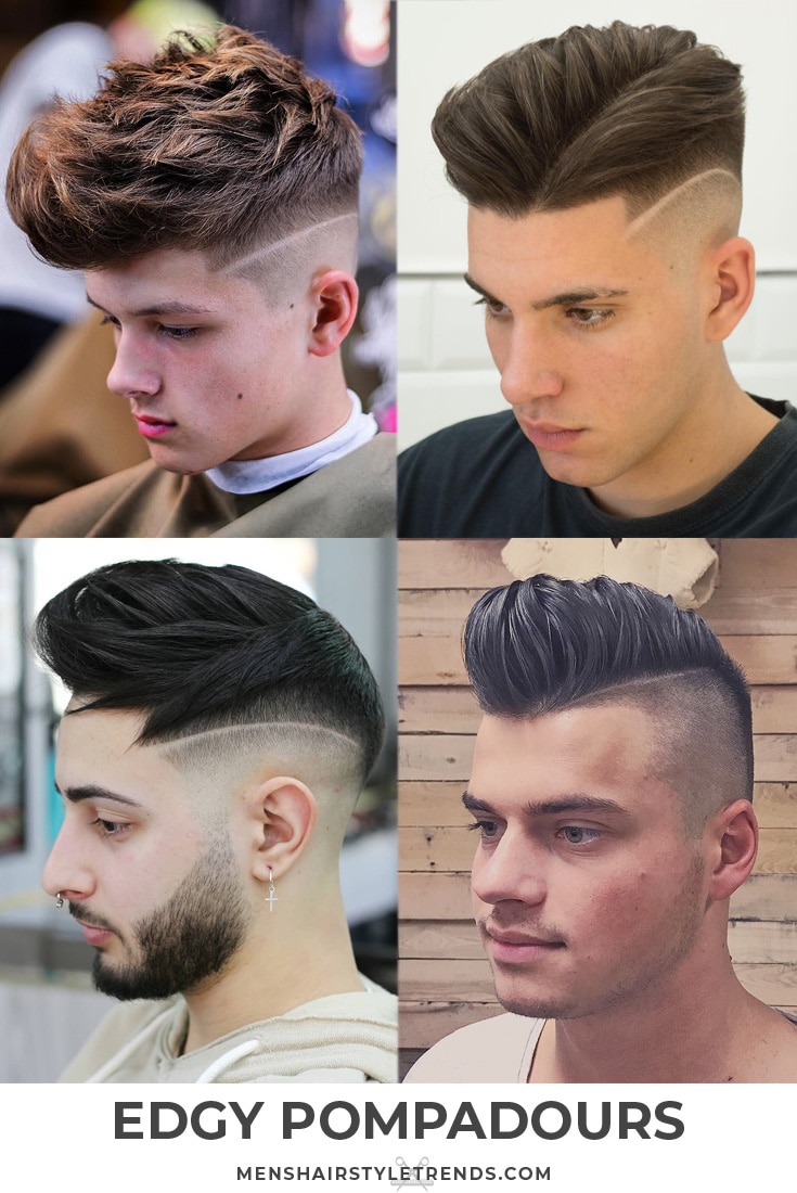 Edgy pompadour haircuts and hairstyles