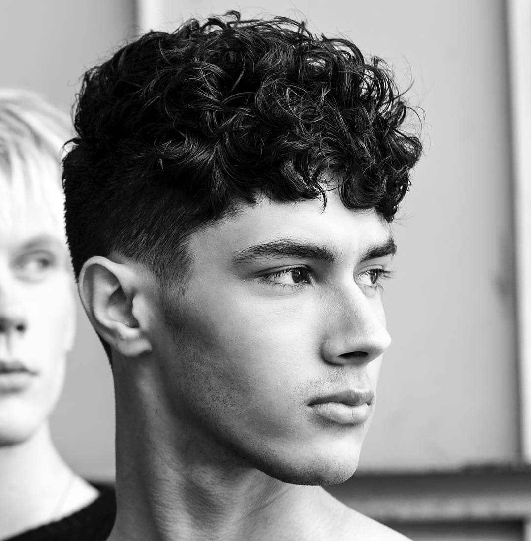 25 Mens Curly Hair Fade Haircuts That Look Slick  Modern