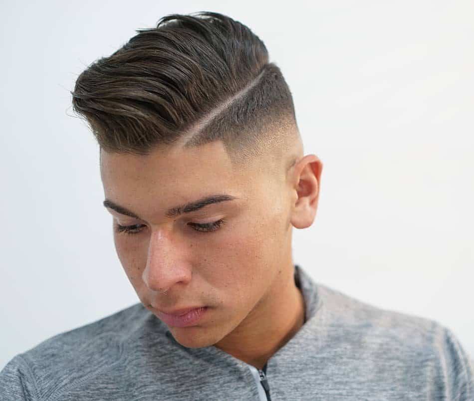 Hard part fade haircut