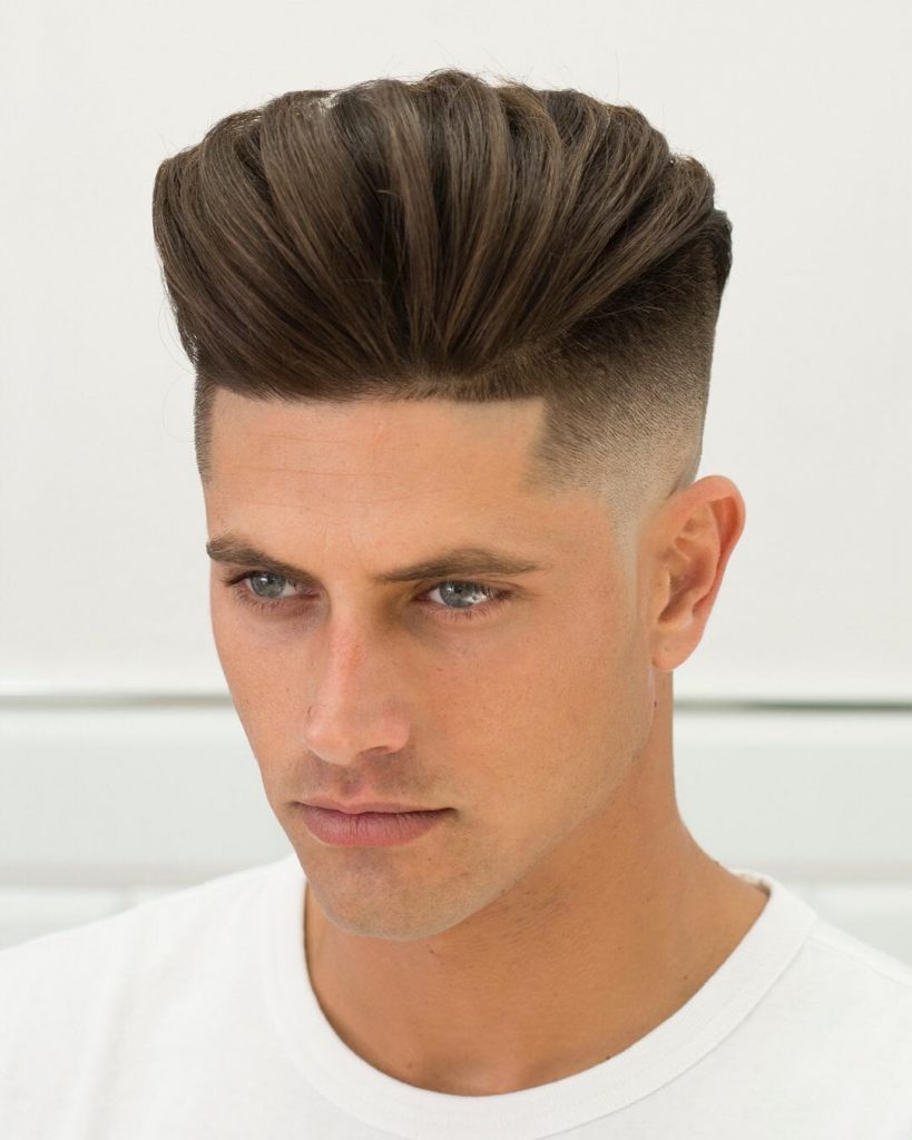 Pompadour fade haircut