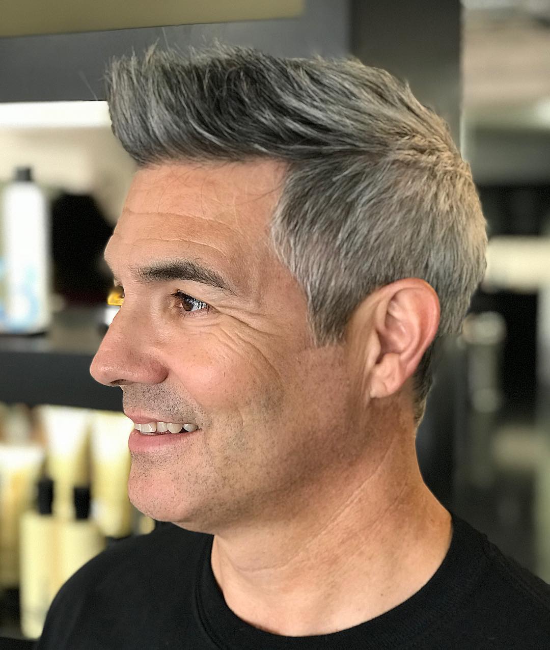 Quiff haircut for older men