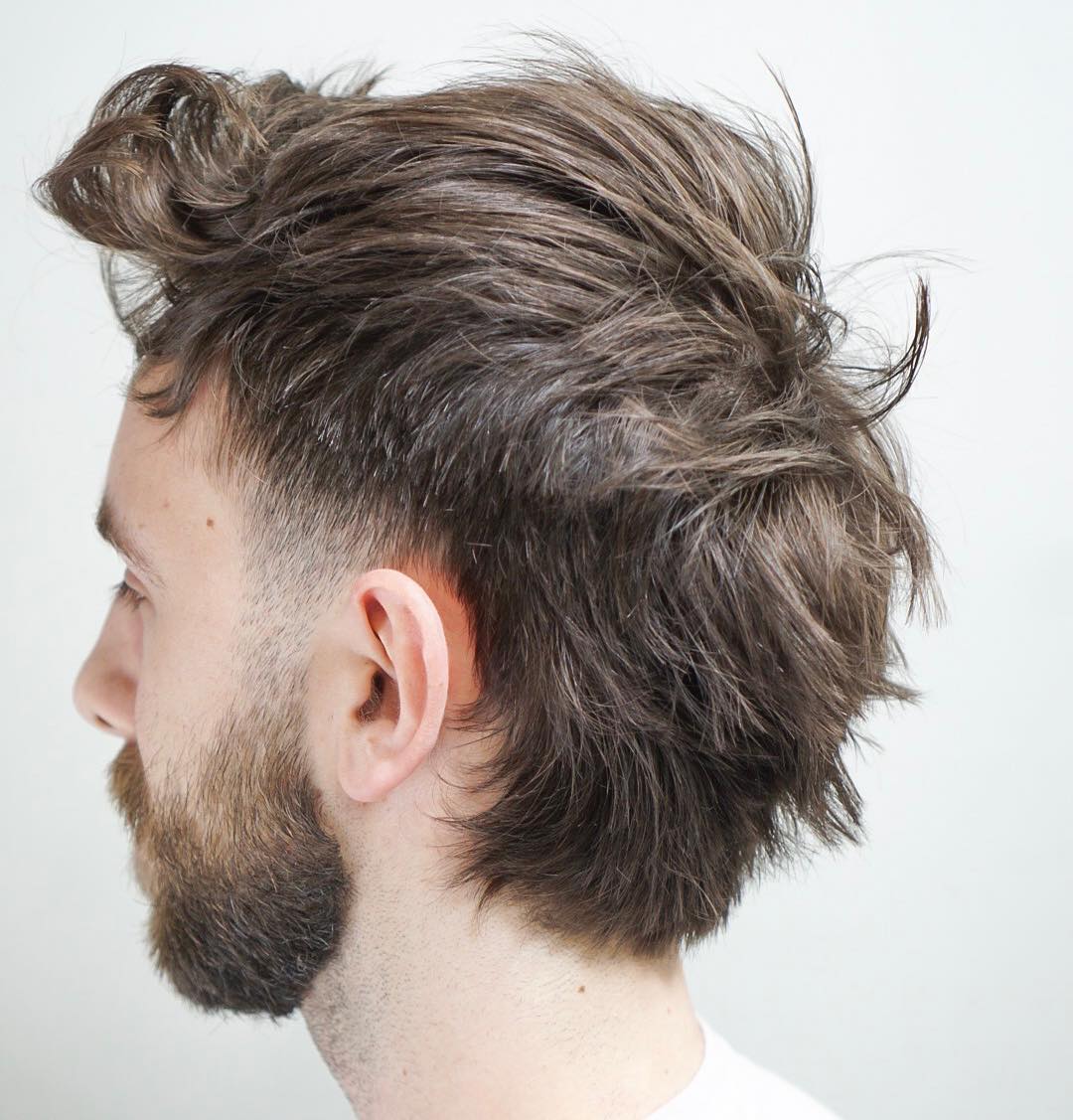 Image of Messy mullet with a quiff