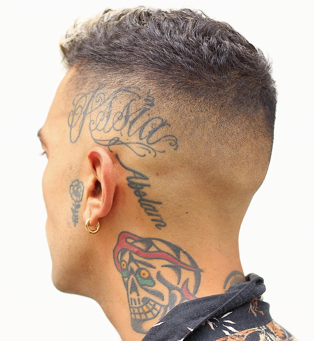 Very short hair fade haircut