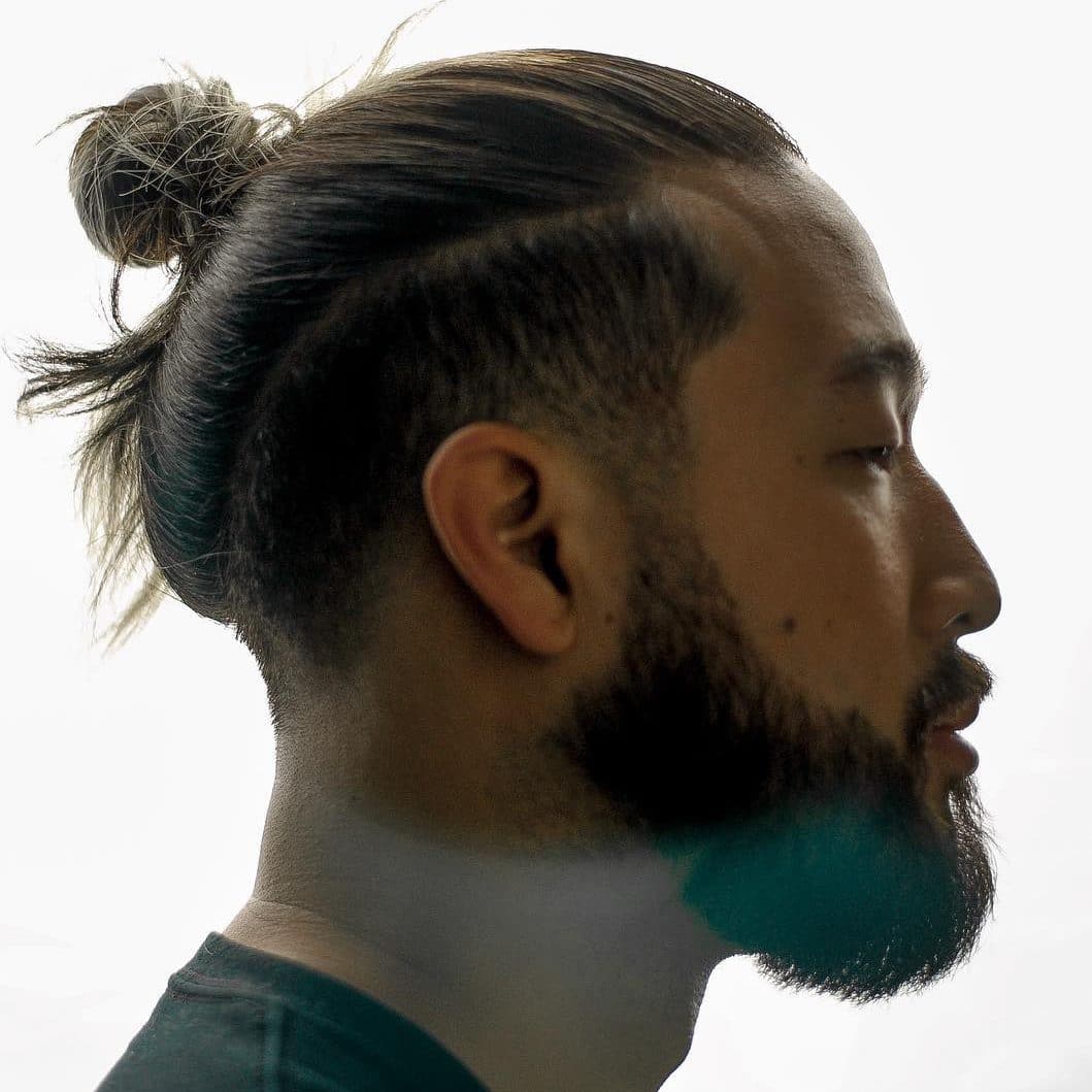 Coiffure longue pour hommes asiatiques