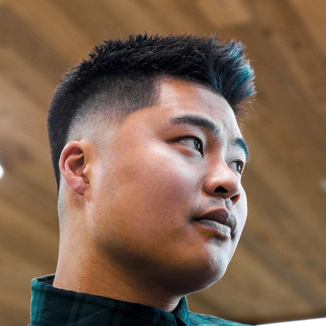 Spiky quiff hairstyle for Asian men