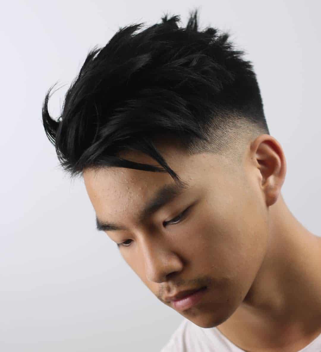 Spiky hairstyle for Asian men