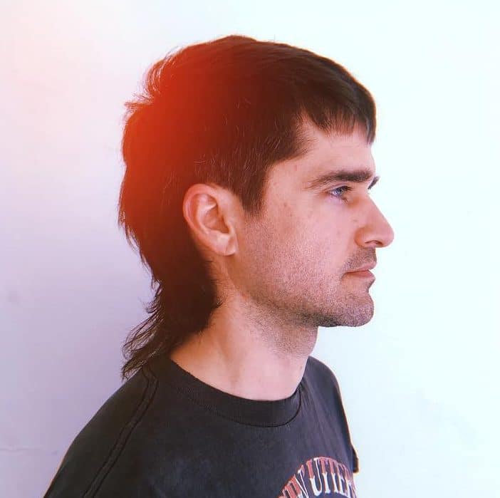 Pelo largo hombres mullet corte de pelo