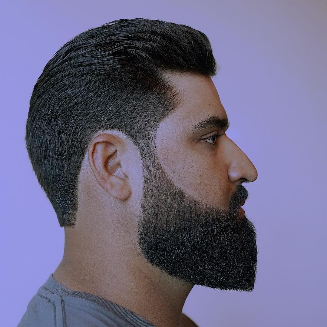 Diamond beard shape for thick hair