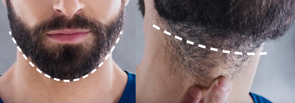 how to trim a beard neckline