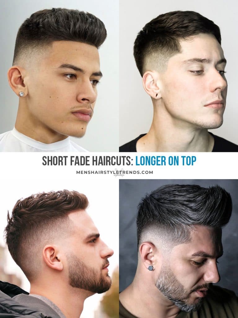 Longer on top fade haircuts