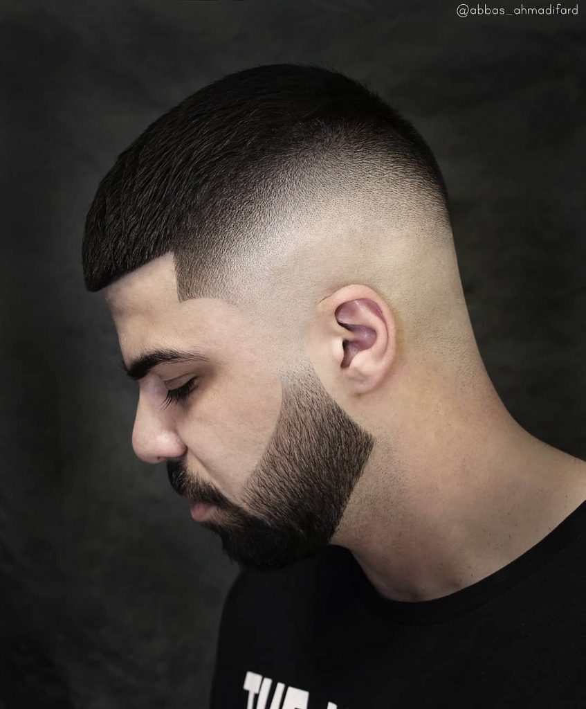 cortes de pelo fade para hombres con barba