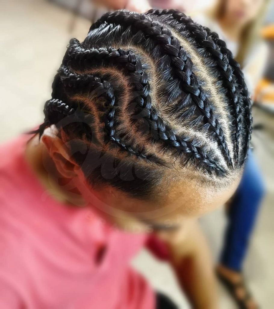 zig zag trenzas de maíz para los hombres