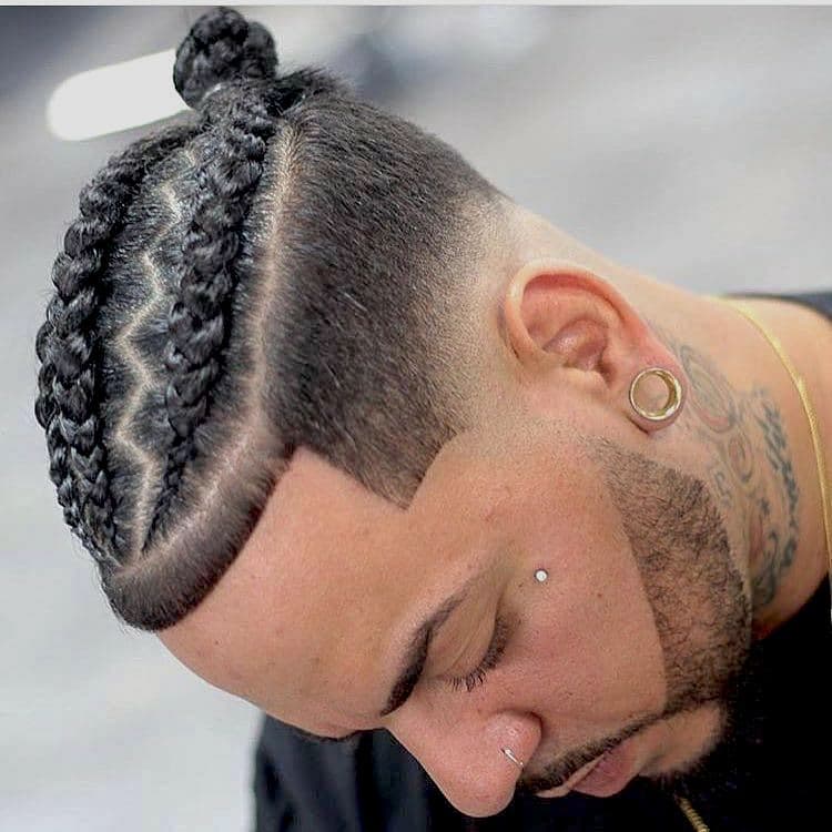 zig zag braids for men