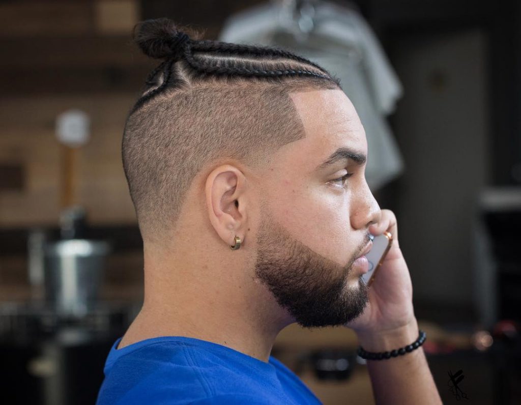 man bun braids