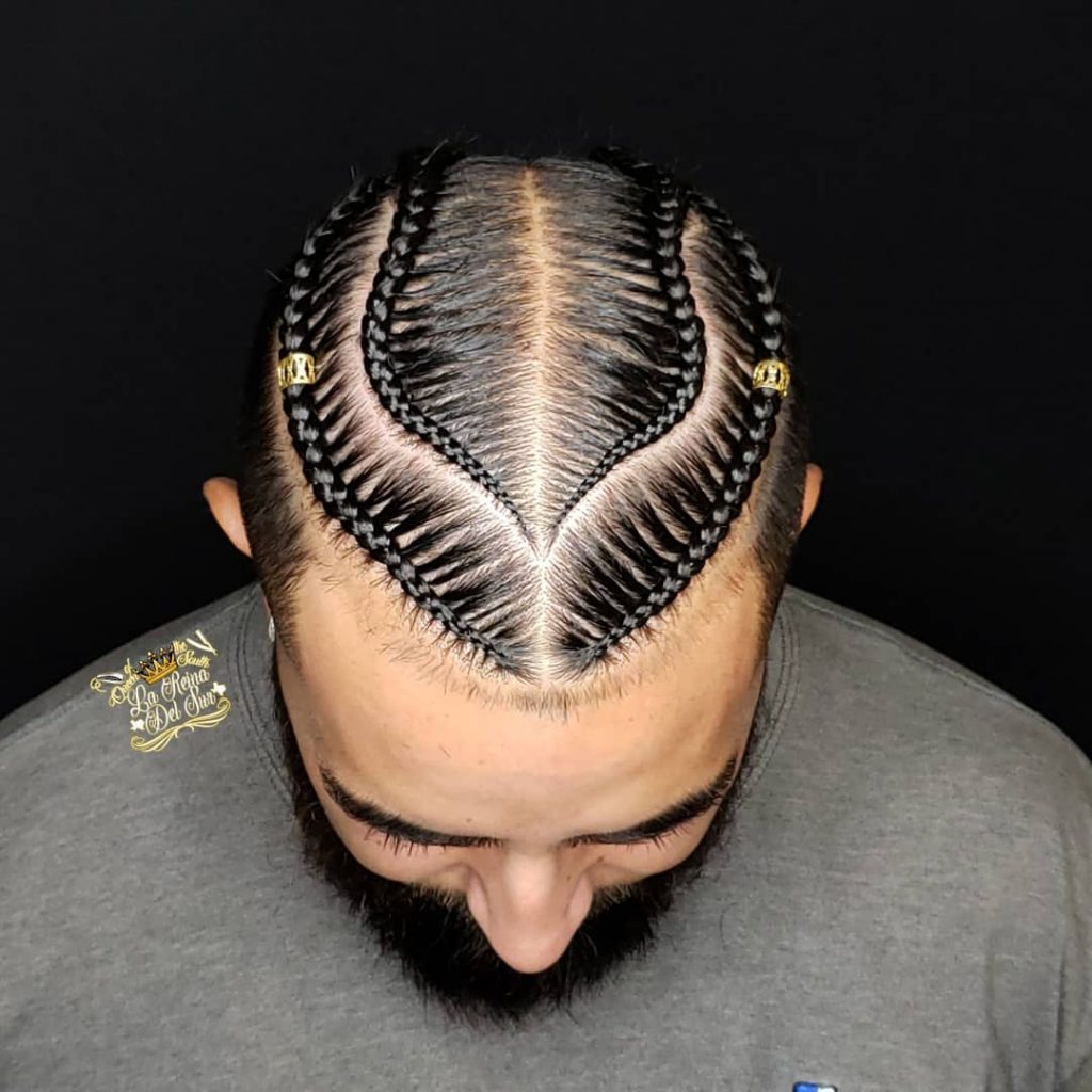 trenzas de maiz para hombres de pelo largo