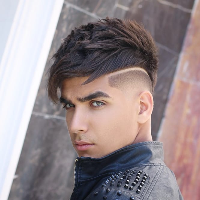 Spiky Medium Hair With Surgical Part