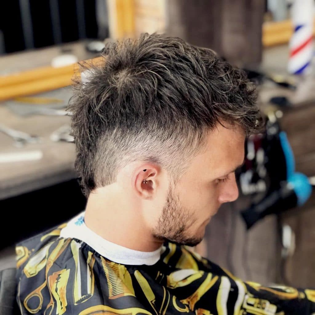 wavy mullet mohawk