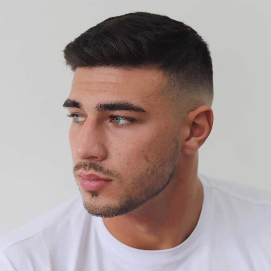 Image of Crew Cut and Fade haircut for oval face