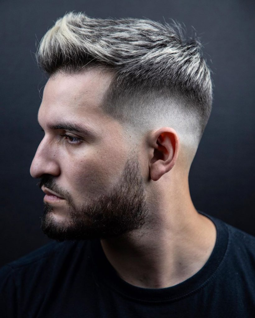 cool faux hawk fade