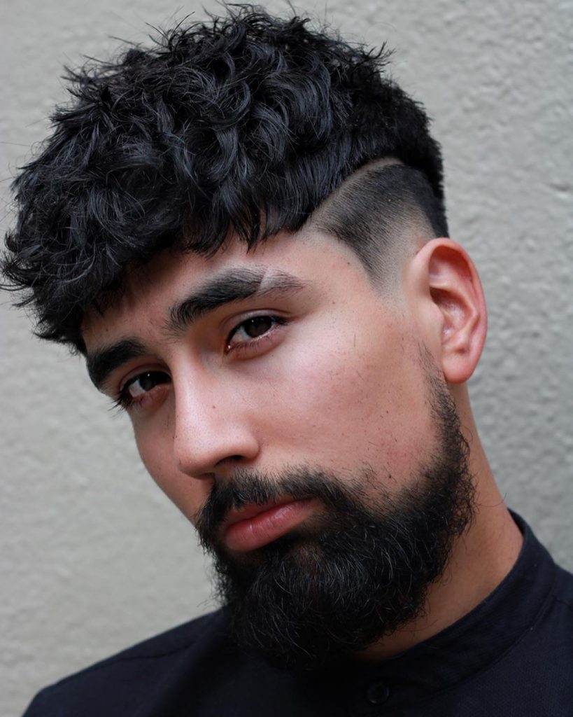 low curly hair fade