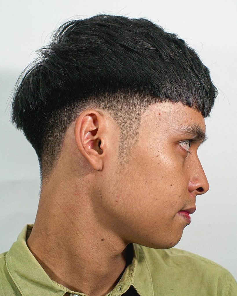 Crop haircut thick hair