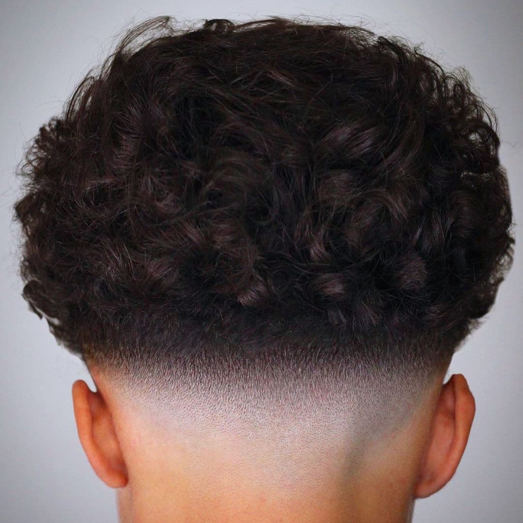 curly hair fade haircuts